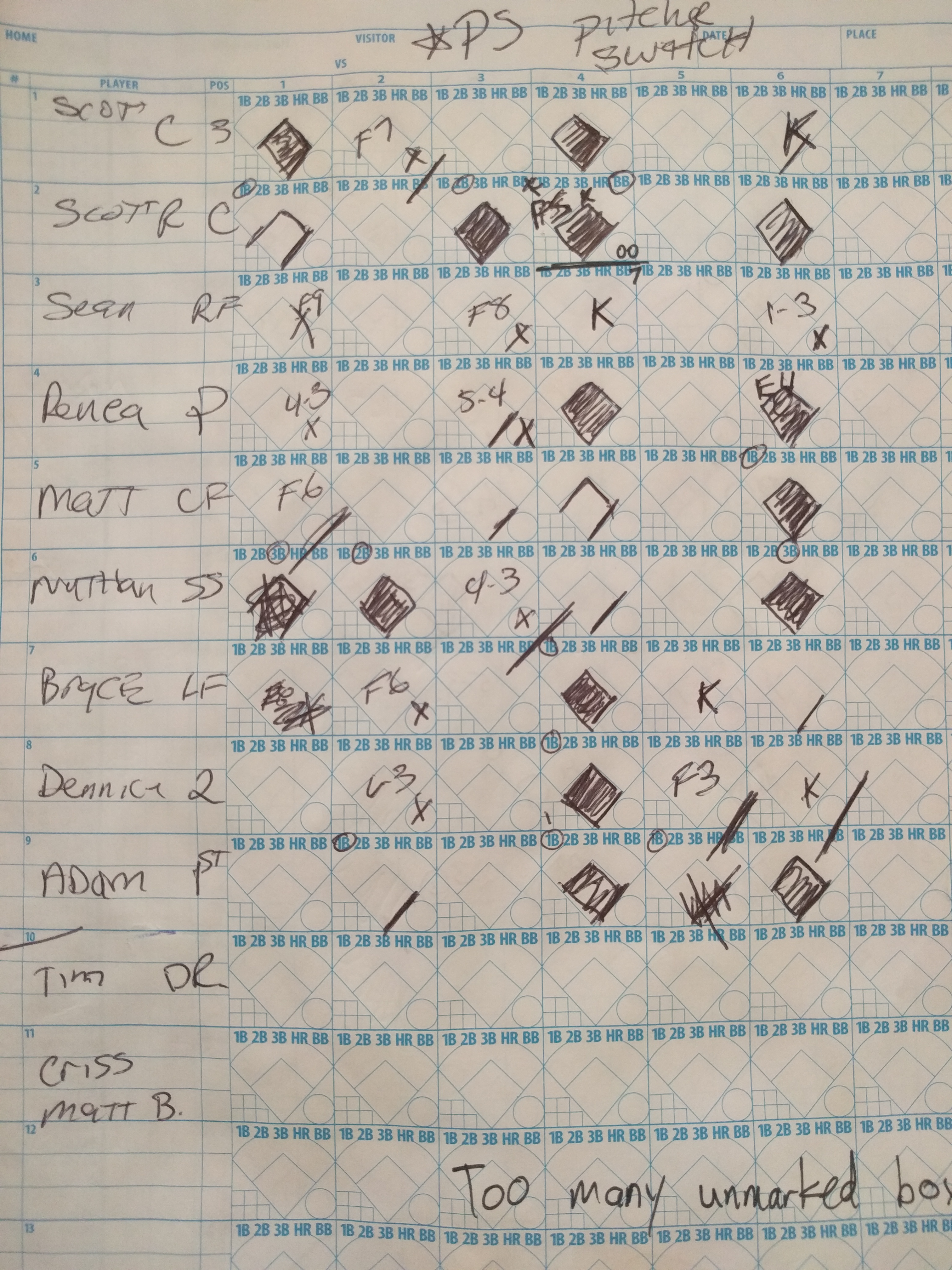 Opponent scoresheet not available